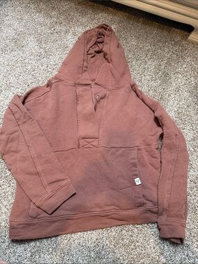 Women’s Hooded Pullover Sweater - Dusty Rose